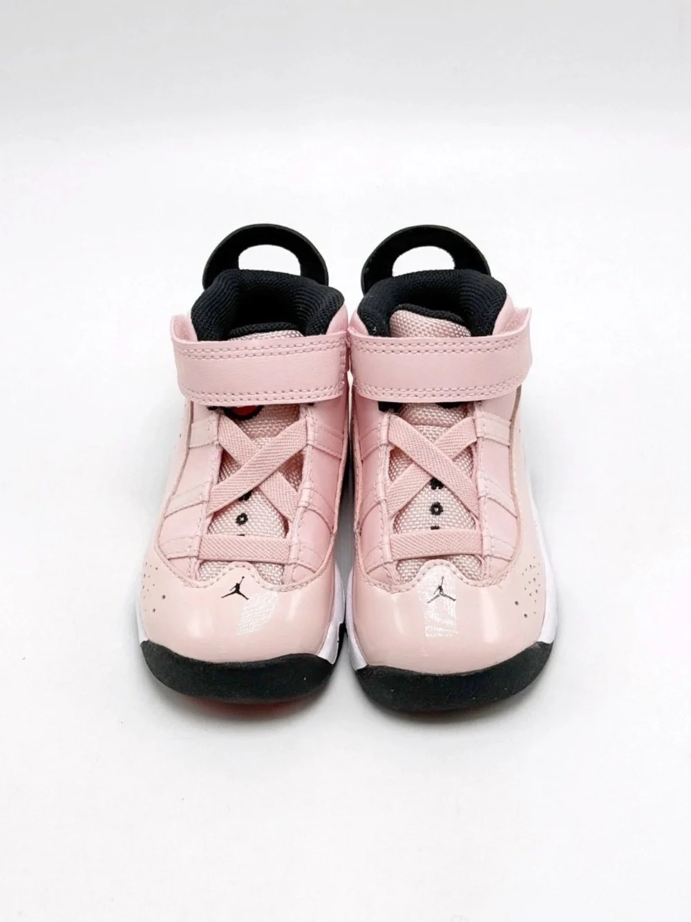 Jordan Kids' Pink and Black High-Top Sneakers